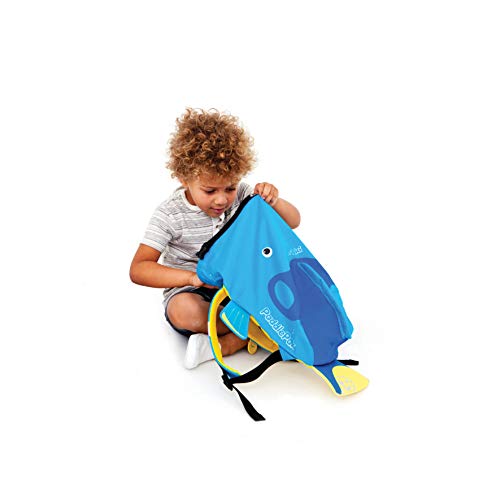 Trunki PaddlePak - Mochila infantil impermeable para piscina y gimnasio, Azul, 37 x 29 x 17 cm