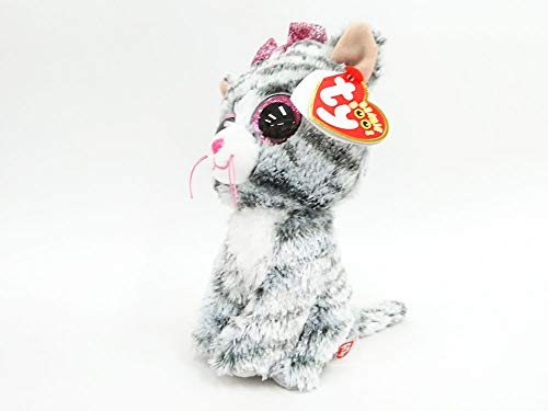 TY - Beanie Boos Kiki, peluche gatita, 15 cm, color gris (United Labels Ibérica 37190TY) , color/modelo surtido