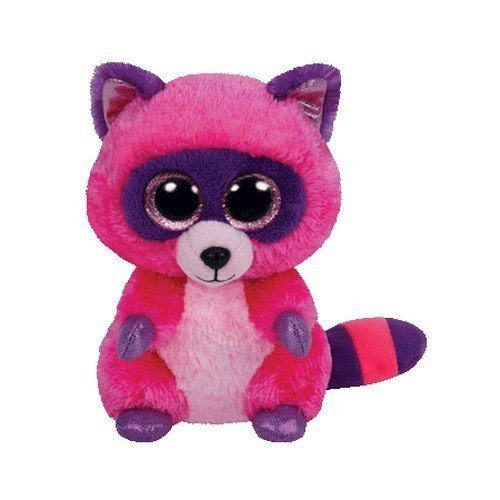 TY - Roxie, peluche mapache, 15 cm, color rosa (36146TY)