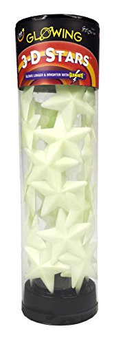 University Games 29106 - Pack de Estrellas luminiscentes Decorativas en 3D en Tubo