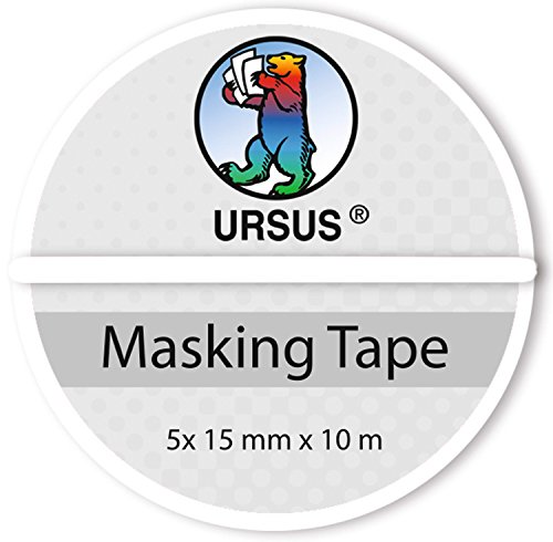 URSUS 58860003 Masking Tape, patchwork, Juego de 5 , color/modelo surtido