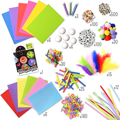 Vaessen Creative 1119-901 Kit Para Manualidades Con Más De 1000 Piezas, Multicolor, 32x22x6.5 cm