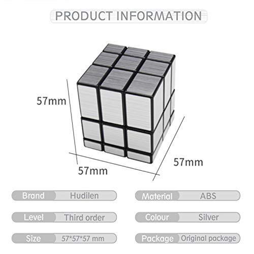 Vdealen Mirror Cube, Cubo de Espejo 3x3 Plateado Mágico, 57mm