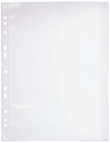 VELOFLEX 5336000 - Portafolio de plástico A4 con 4 secciones A6 (Pack de 100)