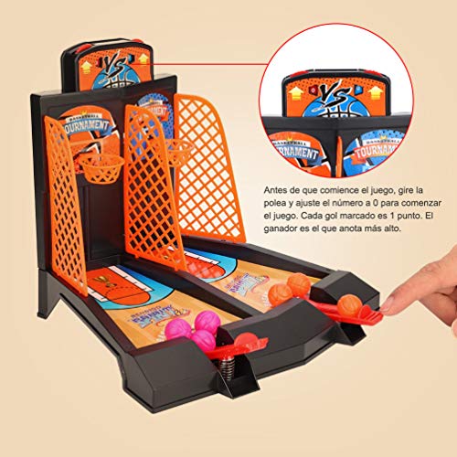 VGEBY Mini Baloncesto de Mesa, Juguete de sobremesa de Baloncesto para niños Juego de Mesa Disparos de catapultas Juego