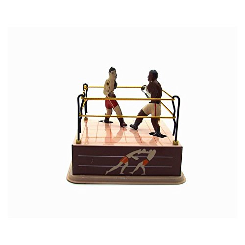 VIDOO Reloj Vintage Clásico Viento Boxeo Ring Boxeadores Hijos Niños Juguetes De Hojalata con Llave