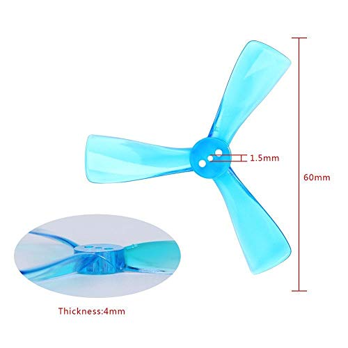 VIKEP 16pcs / 8pairs 2525 2.5inch Tri-Blade / 3 Hoja Propeller Prop CW CCW Fit para FPV Drone Pieza (Color : Mixed Color)