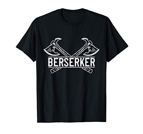 Vikingo Berserker Guerrero Hacha Valhalla Mitología nórdica Camiseta