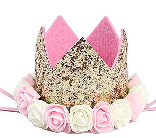 VOARGE Corona de cumpleaños para bebé, corona de cumpleaños para bebé, corona de cumpleaños, accesorio para el pelo, princesa, para bebés