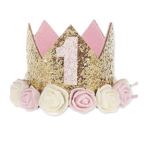 VOARGE Corona de cumpleaños para bebé, corona de cumpleaños para bebé, corona de cumpleaños, accesorio para el pelo, princesa, para bebés