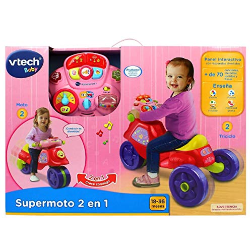 VTech- Baby Supermoto 2 en 1, Multicolor (80-181757)