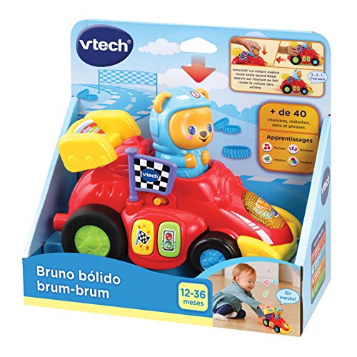 VTech- Bruno bólido Brum Vehículo Interactivo con Canciones Frases y melodías. (3480-528422)