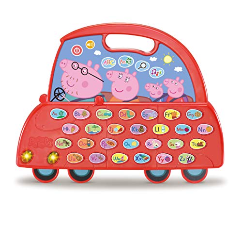 VTech Coche Alfabeto de Peppa Pig, Juguete niños +3 años, aprende el abecedario, descubre Nuevo Vocabulario, más de 200 Sonidos, Frases, Canciones y melodías, Muticolor (3480-530622)