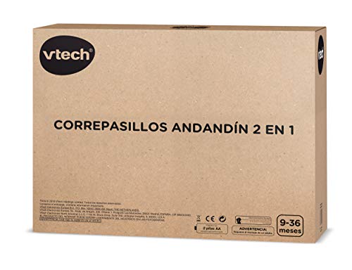 Vtech- Correpasillos Andandín 2 en 1, Diseño Mejorado, Plegable y Regulador de Velocidad, SPB, Color rosa (80-505687) , color/modelo surtido