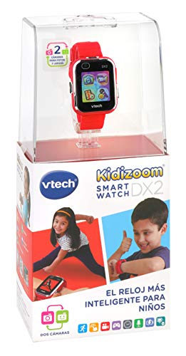 VTech- Kidizoom Smart Watch DX2 para Niños, Color rojo (193827)