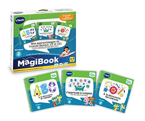 VTech MagiBook – Libros educativos para niños en Edad de guardería, Pack de 3