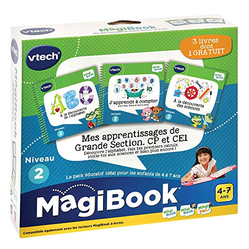 VTech MagiBook – Libros educativos para niños en Edad de guardería, Pack de 3