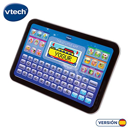 VTech - Pantalla en Color Juguete Educativa, Tableta Little App, Negro/Azul (3480-155222)