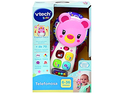 VTech- Telefonosa Teléfono Interactivo de Juguete, Color Rosa (3480-502757)