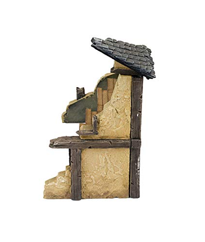 War World Gaming Fantasy Village - Casa 1 en ruinas - 28mm Wargaming Medieval Miniaturas Maquetas Dioramas Edificios Wargames Guerra Aldea Pueblo Edad Media