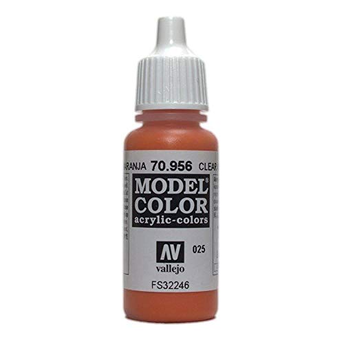 War World Gaming Vallejo Model Color Red - Clear Orange 70.956 - Wargame Miniature Figure Painting Assortment Modelling Wargaming Hobby Tabletop Model Paint Collection