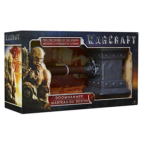 Warcraft- Doom Hammer Figure World of Martillo Cosplay, Color Gris (Jakks Pacific 96743)