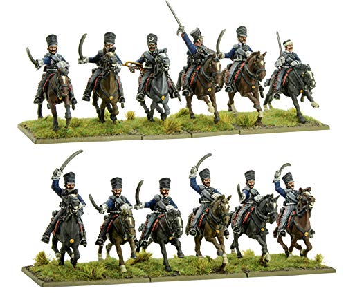 Warlord Games, Húsares prusianos, miniaturas de guerra en polvo negro