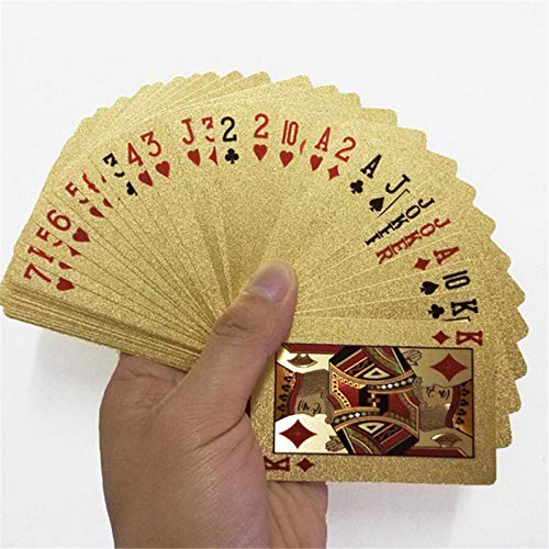 wdede Póker Naipes 2 Paquete Cartas de Poker Impermeables Cartas de póker de plástico Cartas magicas clásicas para niños y Adultos Mesa Juegos de Cartas(54 Piezas/Cubierta)