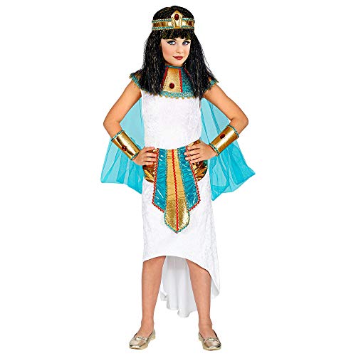 WIDMANN 09417 - Disfraz infantil de reina agíptica (140 cm), color blanco y turquesa , color/modelo surtido