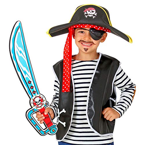 WIDMANN 97303 - Sable pirata de espuma suave, para niños, piratas, espada de juego, arma libre, espada, fiesta temática, carnaval