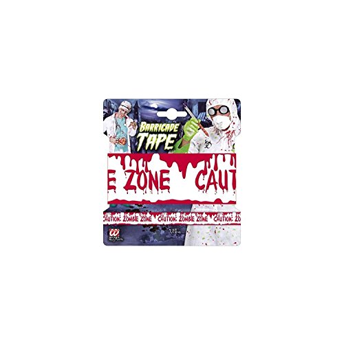 WIDMANN ? Cinta Barricata Caution Zombie Zone Unisex-Adult, rojo, talla única, vd-wdm51896