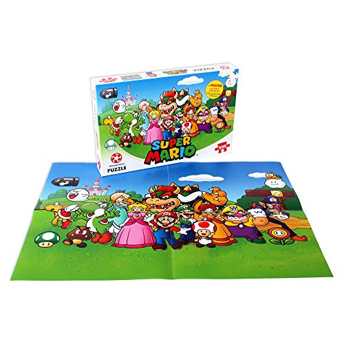 Winning Moves Mario Puzzle Super Mario & FRIENDS-500 Piezas, Multicolor (29476)
