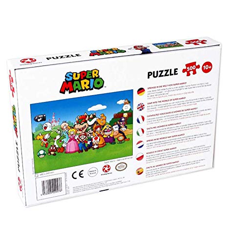 Winning Moves Mario Puzzle Super Mario & FRIENDS-500 Piezas, Multicolor (29476)
