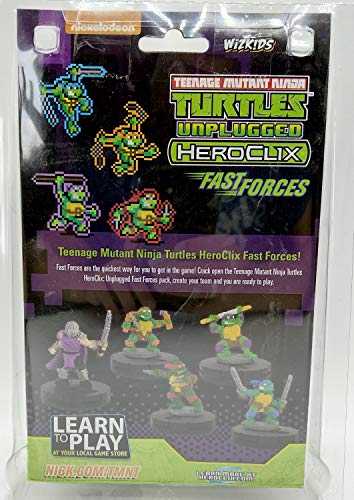 Wizkids Games Unplugged Fast Forces Tennage Mutant Ninija Turtles HeroClix - English