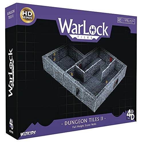WizKids Warlock Tiles: Dungeon Tiles II – Full Height Stone Walls