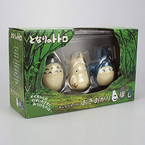 wjf 3 Estilos de Hayao Miyazaki Animado Totoro Blanco y Azul Chinchilla Modelo muñeca decoración de la Caja del Vaso de 5-8 cm