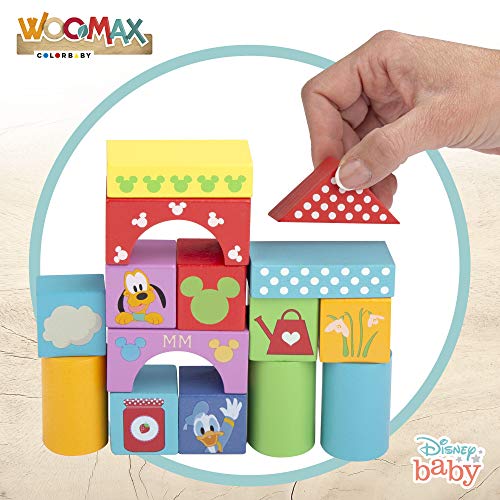 WOOMAX - Bloques Construcción bebé Juego construcción 40 piezas - Juguetes para apilar Equilibio y ordenar - Juegos de construcción para niños Juguetes bebé 1 2 3 años