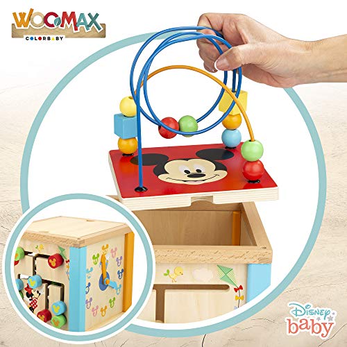 WOOMAX - Juguetes para bebé 18 meses - Juguete cubo actividades para bebés 1 2 años - Mejores juguetes educativos para niños Cubos encajables Aprender las horas Ábaco Pizarra infanti Laberinto