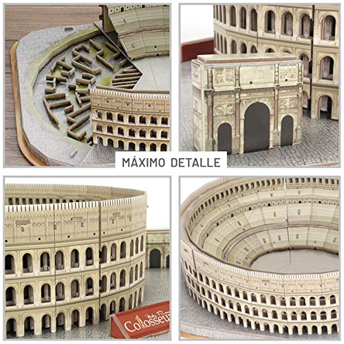 World Brands-Cubic Fun-Puzzle 3D City Traveller del Coliseo Romano, National Geographic (CPA Toy Group DS0976), color marron