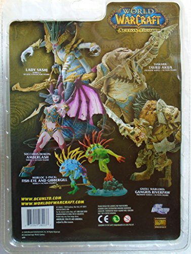 World of Warcraft Series 4: Murloc - Figura de acción (2 Unidades), diseño de Ojo de pez y Gibbergill