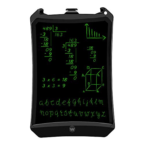 Woxter Smart Pad 90 Black - Pizarra electrónica, Tableta de escritura de 9", Tonalidad Verde, Sensor de presión (10-200g), pila CR2016, Imanes para Nevera, color negro