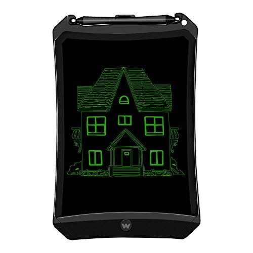 Woxter Smart Pad 90 Black - Pizarra electrónica, Tableta de escritura de 9", Tonalidad Verde, Sensor de presión (10-200g), pila CR2016, Imanes para Nevera, color negro