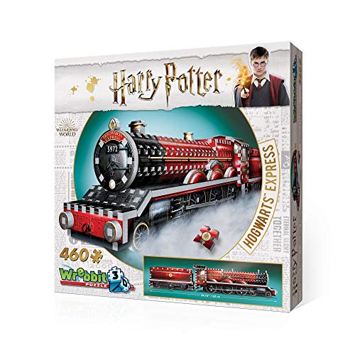Wrebbit 3D-El Expresso de Hogwarts Harry Potter Puzzle 3D, Multicolor, 460 Piezas (W3D-1009)