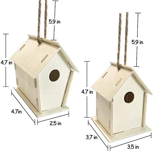 xinxintai Manualidades de Cerezas para niños de 4 a 8 años - Paquete de 2 Kit de Bricolaje para casa de pájaros - Construya y pinte pajareras de Madera para niños pequeños