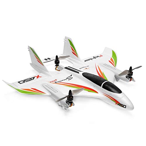 XK X450 3D Aerobatic RC - Avión con mando a distancia de 6 canales, despegado vertical, aterrizaje, alas fijo, avión, helicóptero, juguete Drone