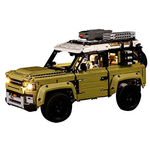 Yavso Kit de Luces para Lego Technic Land Rover Defender 42110, Kit de Iluminación Led Luz Compatible Lego 42110 Modelo, Juego de Legos no Incluido - Versión básica
