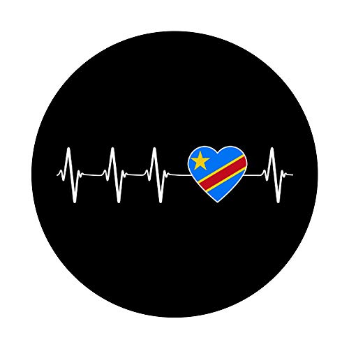 Yo amo República Democrática del Congo Congolesa Corazón PopSockets Agarre y Soporte para Teléfonos y Tabletas