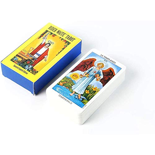 YOYOTECH Versión en español inglés de Rider Wait Tarot Tarot Centennial Edition Tarjeta de Mesa Juego de Mesa Deck Guía de Cartas Adivinación Fate 78 Manuales