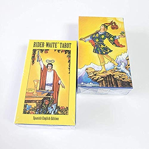 YOYOTECH Versión en español inglés de Rider Wait Tarot Tarot Centennial Edition Tarjeta de Mesa Juego de Mesa Deck Guía de Cartas Adivinación Fate 78 Manuales