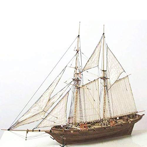 YUDIZWS Modelo de Nave, Barco de Vela Kits de Bricolaje Modelo de Madera Barco de navegación, Escala 1: 100, Kit de Modelo de Barco Antiguo Occidental, Juguetes Modelo de simulación,400 * 150 * 300mm